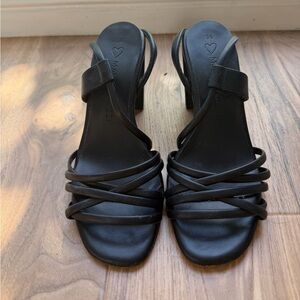 Zara Black Strappy Heels